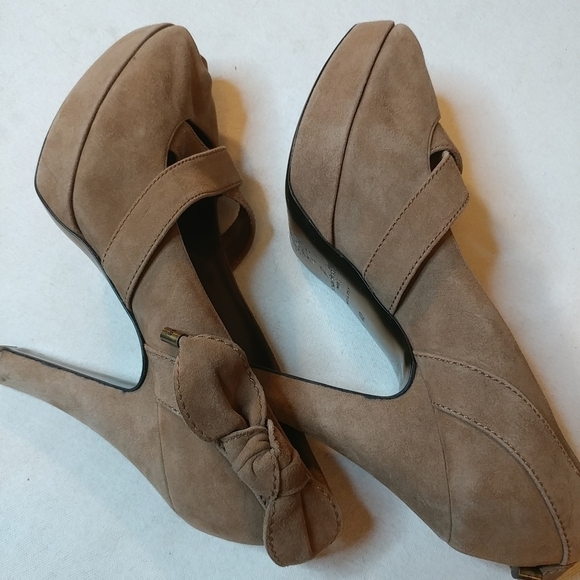 SONIA RYKIEL PARIS GREY HIGH HEEL suede platform - Picture 5 of 8